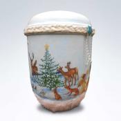 B1438 Bio-Urne Motiv Winterwald