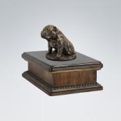 Hundeurne mit Bronze - Englische Bulldogge
