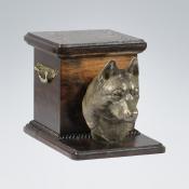 Hundeurne mit Bronze - Siberian Husky